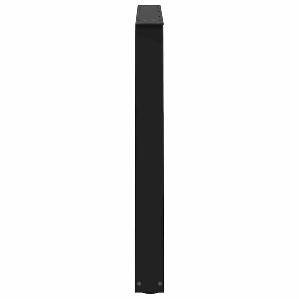 Set di 3 gambe per tavolo da pranzo a forma di V 100 x 73 cm stabili moderne acciaio nero 02_0056884