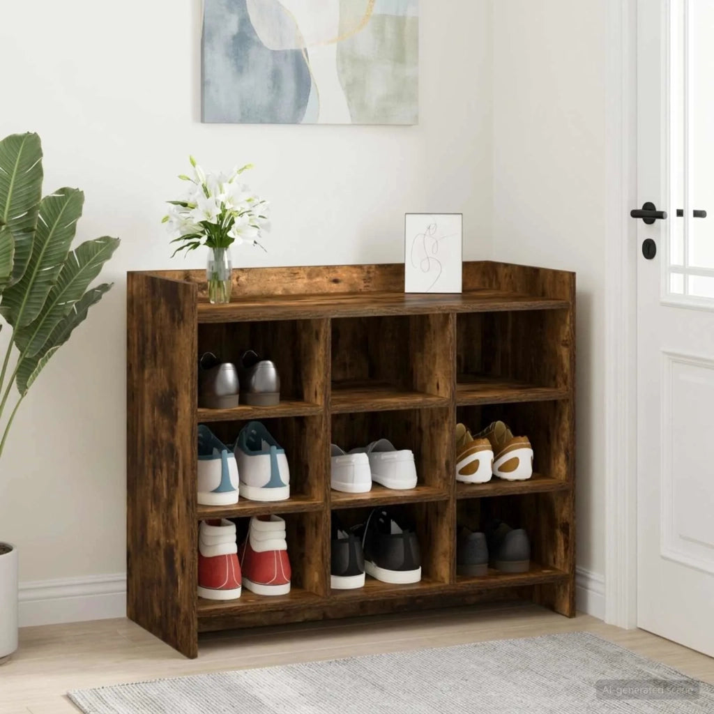 Mobile per scarpe Rovere Fumo 85 x 39,5 x 70 cm 8011367