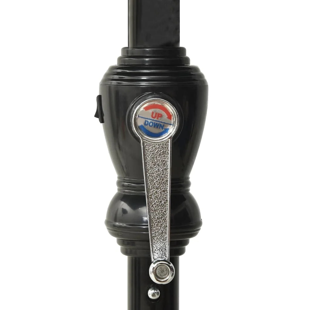 Ombrellone con LED e palo in acciaio 2 x 3 m antracite 02_0008066