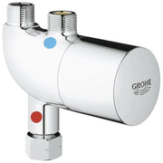 GROHE 34487000 Grohtherm Micro Dispositivo Termostatico Anti-Scottatura per Sottolavabo e Sottolavello Regolazione Temperatura 15-43 °C Tecnologia TurboStat Finitura Cromata colore Cromo