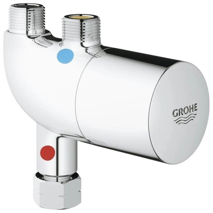 GROHE 34487000 Grohtherm Micro Dispositivo Termostatico Anti-Scottatura per Sottolavabo e Sottolavello Regolazione Temperatura 15-43 °C Tecnologia TurboStat Finitura Cromata colore Cromo