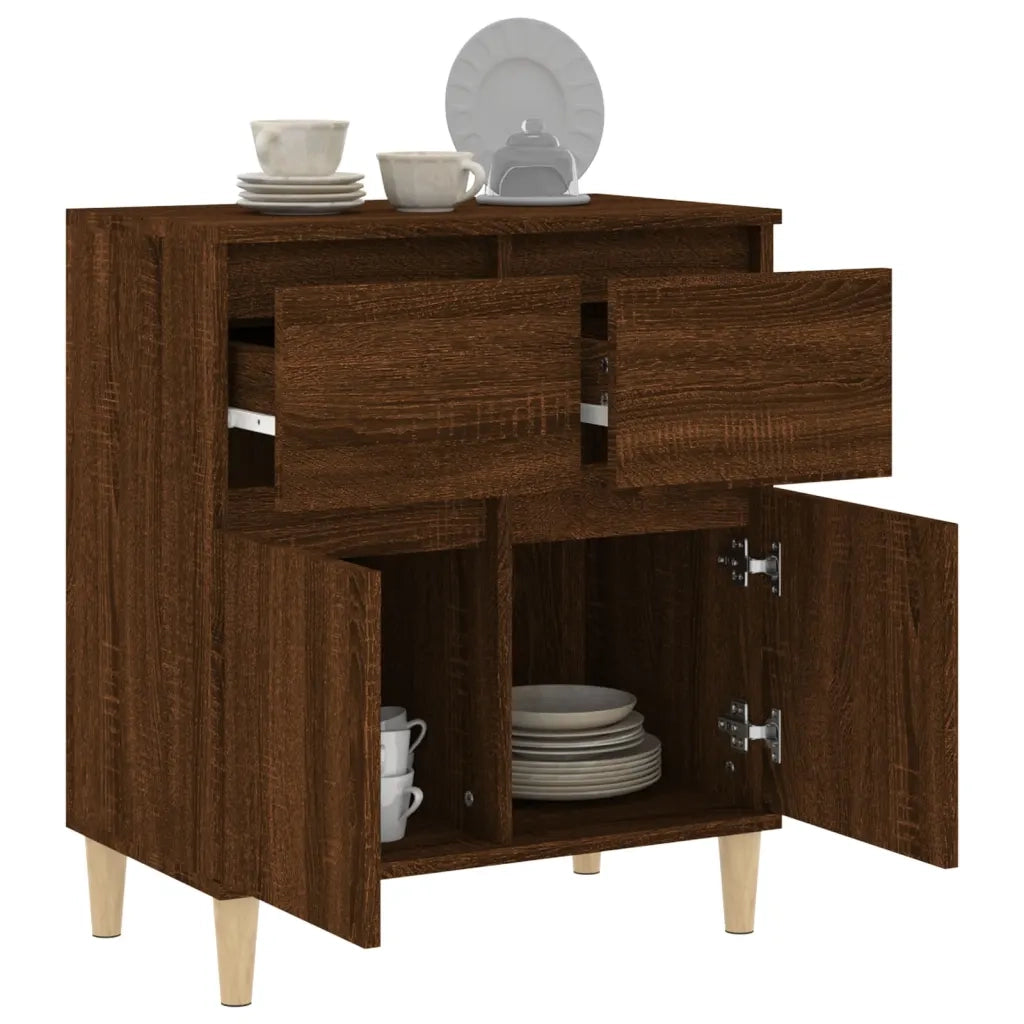 Credenza | Madia | Buffet da pranzo | Armadio da pranzo Rovere Marrone 60x35x70 cm in Legno Multistrato