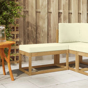 Panca da esterno con cuscino Bianco 80 x 43 x 45 cm 901668