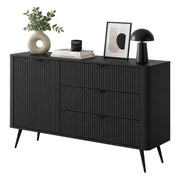 Madia Halilomo, Credenza 3 Cassetti, 138x38x81h cm Nero