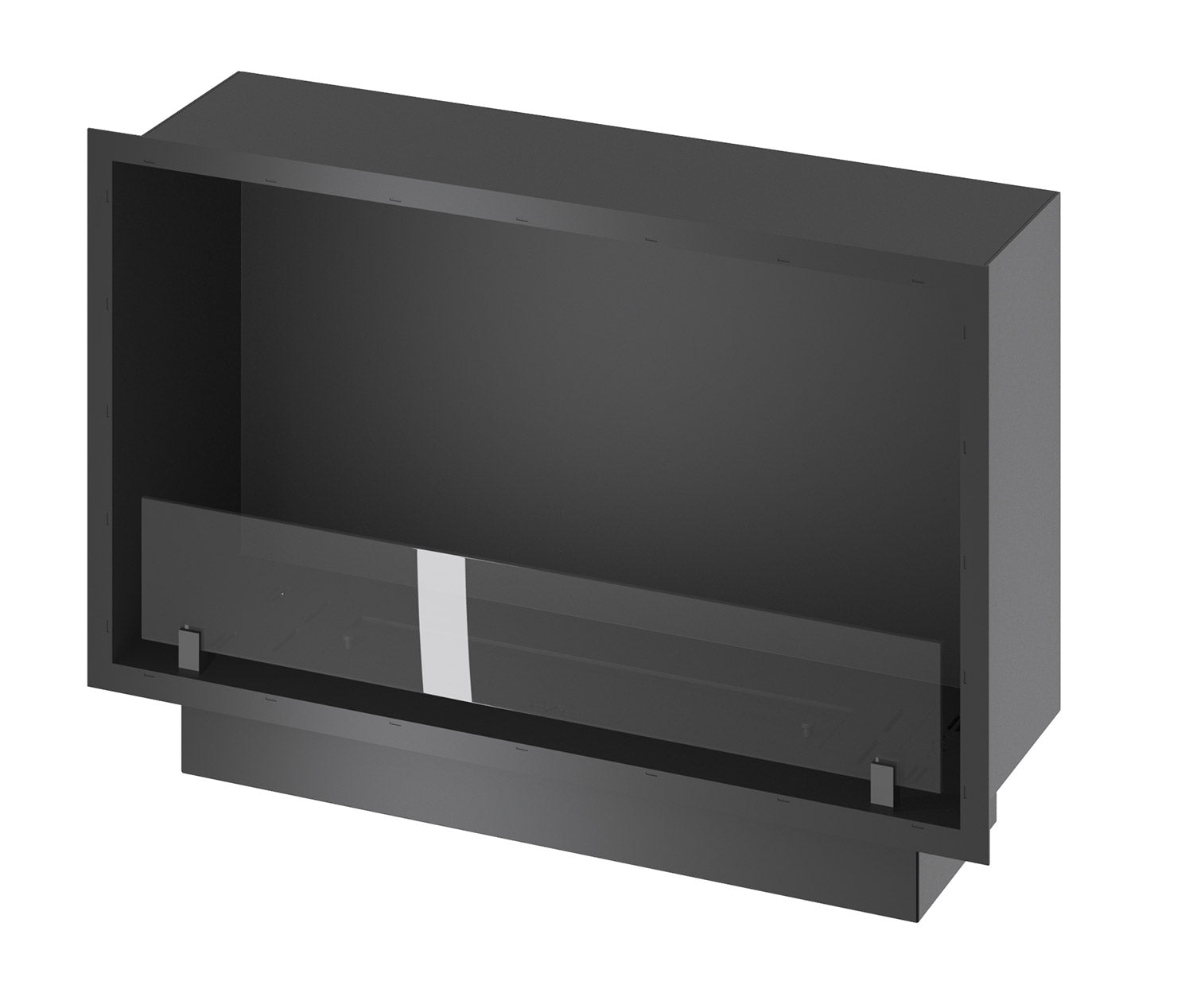 Camino a Bioetanolo da Incasso 84,4x59,4x25 cm Inside 800 Slim Nero con Vetro