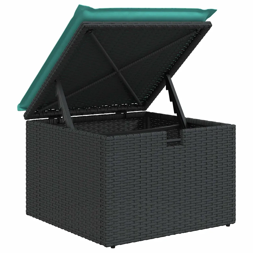 Set Divani da Giardino con Cuscini 7pz Nero Polyrattan 3325303
