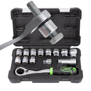 Cassetta di Utensili JBM Go Trough con Cricchetto Salva Spazio Reversibile – Set da 14 pezzi per perni lunghi e bussole esagonali