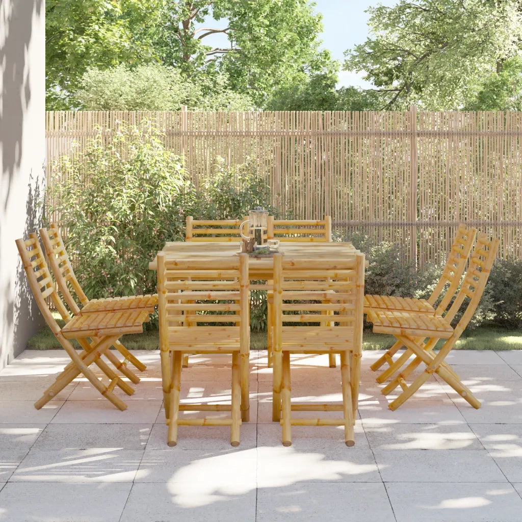 Sedie da Giardino Pieghevoli 4 pz 43x54x88 cm in Bambù 3278519