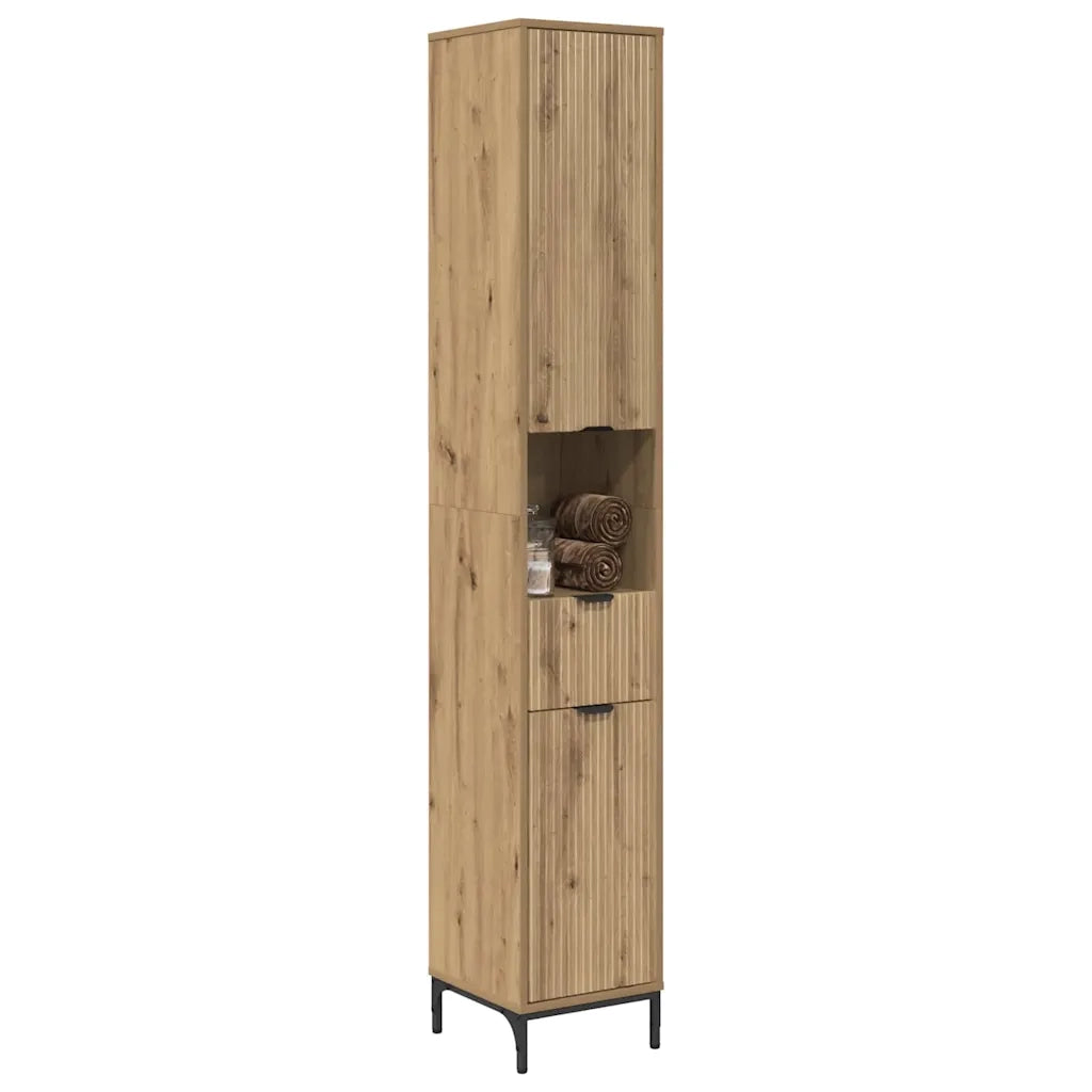 Mobile da Bagno con porta Rovere artigianale 31,5 x 33 x 190 cm 883413