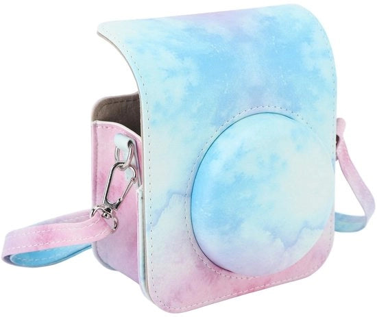 Tas per Camera Mini Instant - Protezione con Fodero Rigido - Cinturino Regolabile con Spalline - Copertura Rimovibile Superiore - Per Instax Mini 12 - Facile da Utilizzare - Tasca per Camera