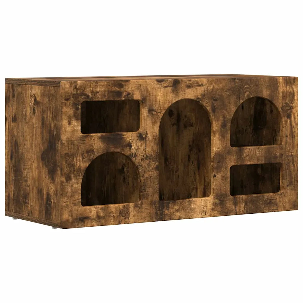 Mobile TV ELST 80 x 35 x 40 cm Rovere fumé Legno ingegnerizzato 891279