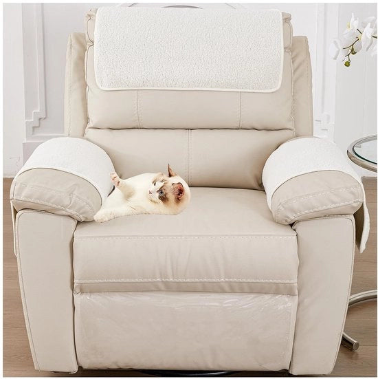 Hoes per bracciolo - Protezione per mobili - Antiscivolo e rimovibile - Beige - Copertura per divano - Lavabile e comoda - Codice prodotto: 123456