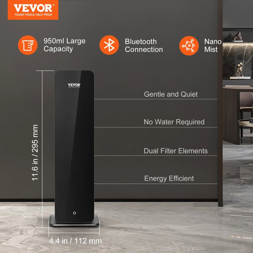 Diffusore di aromi per oli essenziali senz'acqua Bluetooth 950 ml A316 in acciaio inox e vetro per casa hotel e ufficio