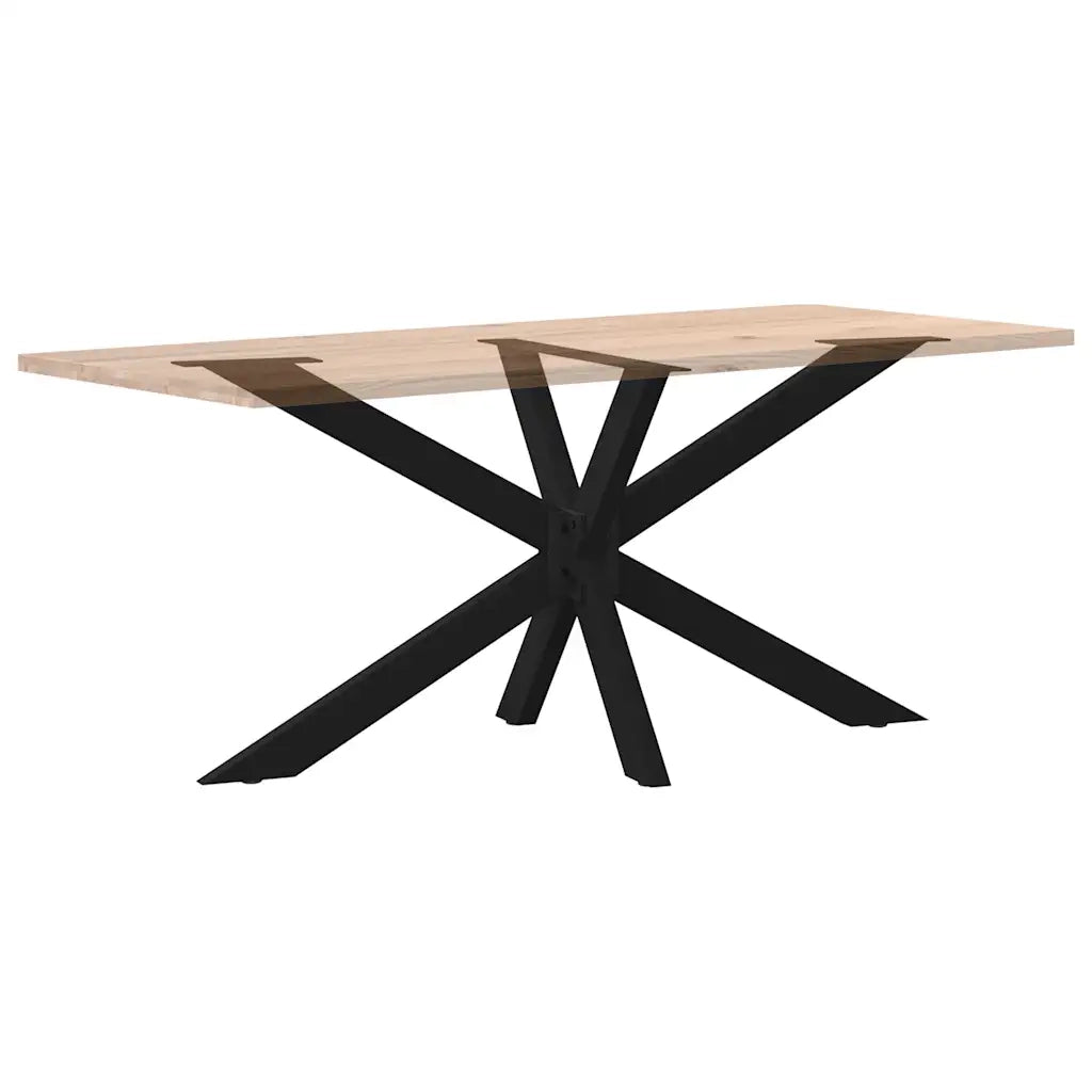 Gamba per Tavolo da Pranzo | Piede del tavolo a Forma di Ragno Nero 150x78x(72-73) cm Acciaio