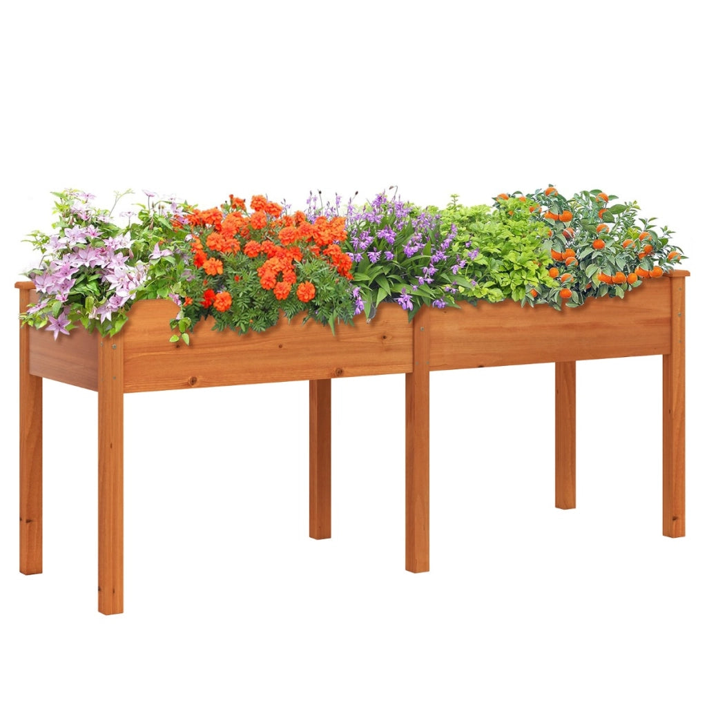 Fioriera rialzata con pannello divisore fori di drenaggio per giardinaggio per giardino, Fioriera da giardino rialzata balcone Giallo-Fioriere