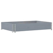 Vassoio per fioriera aiuola rialzata piante fiori terrazza giardino 120 x 80 cm legno massello di pino grigio 02_0037406