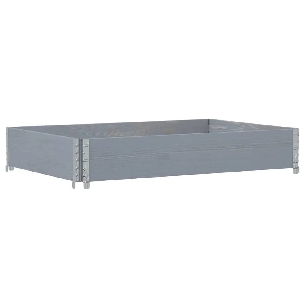 Vassoio per fioriera aiuola rialzata piante fiori terrazza giardino 120 x 80 cm legno massello di pino grigio 02_0037406