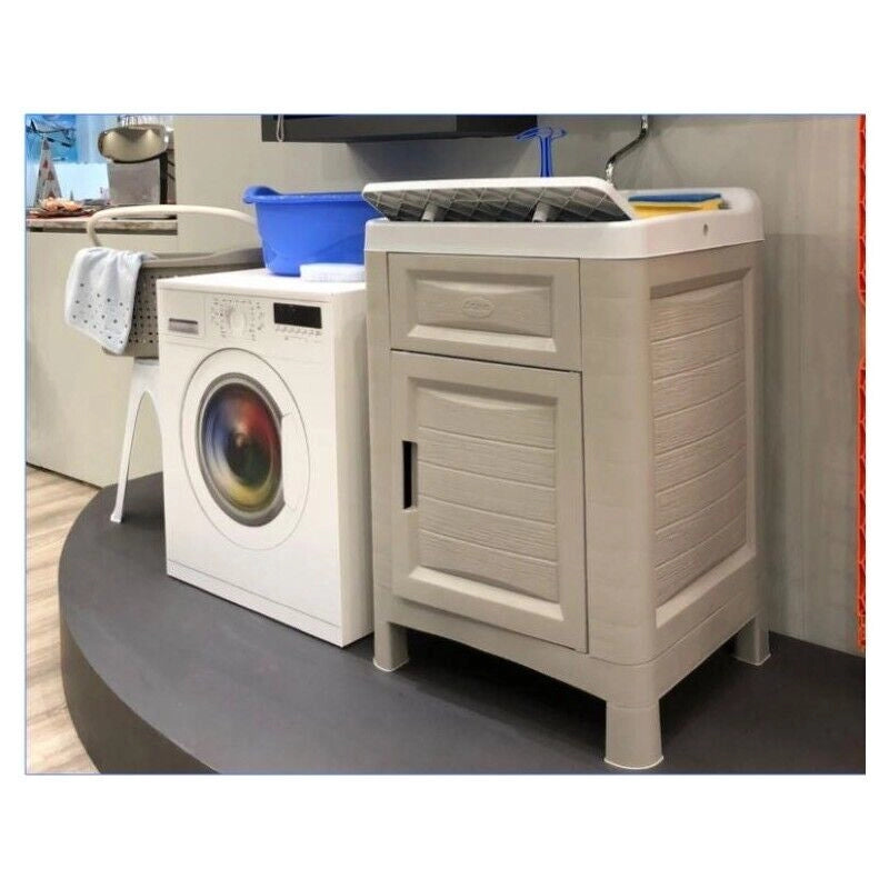 MOBILETTO LAVATOIO IN RESINA ARTU' 60X51X89H GHIACCIO