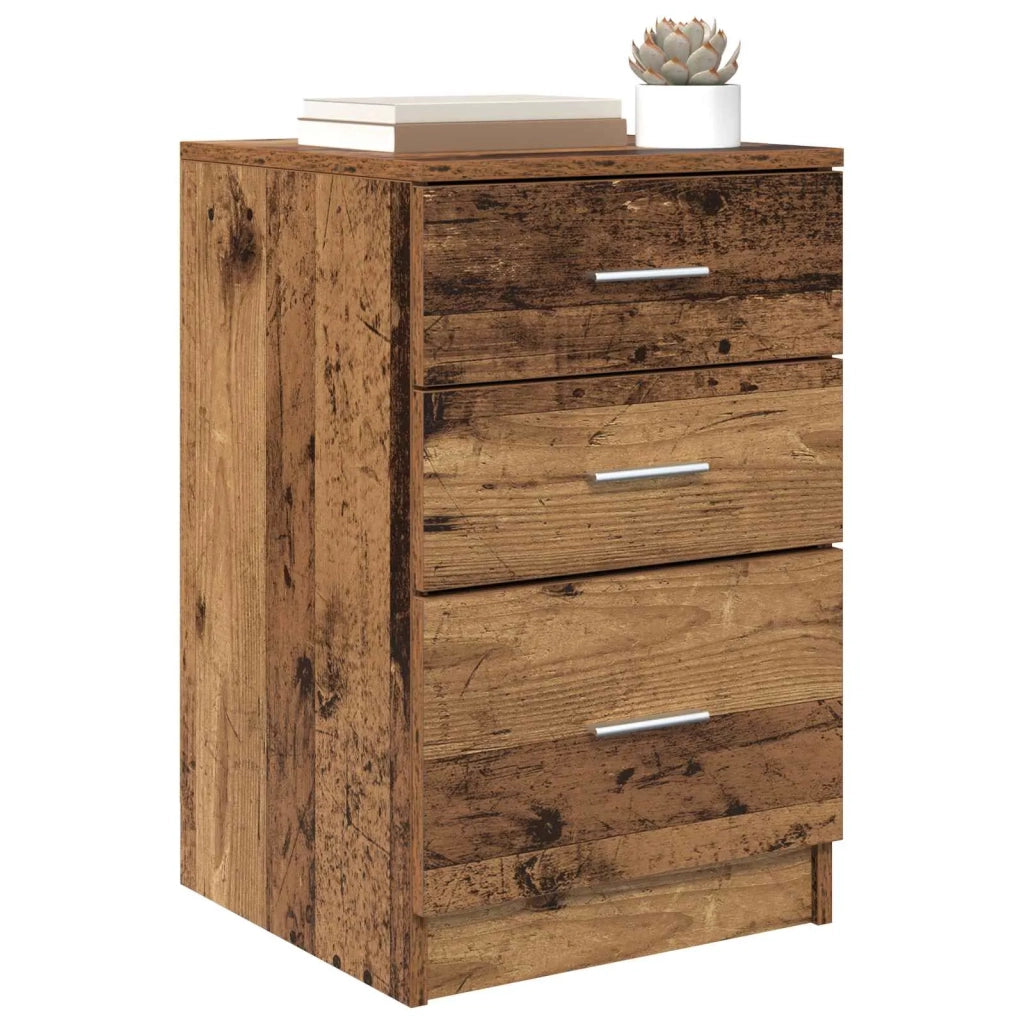 Armadio da Notte con cassetto Legno vecchio 40 x 40 x 63 cm