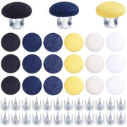 Set di chiodi per baseball 24 pezzi - Viti sostitutive 14,5 mm - Chiodi a testa a clessidra - Viti rivettate con rivestimento di tessuto - Riparazione di abbigliamento - Installazione senza problemi