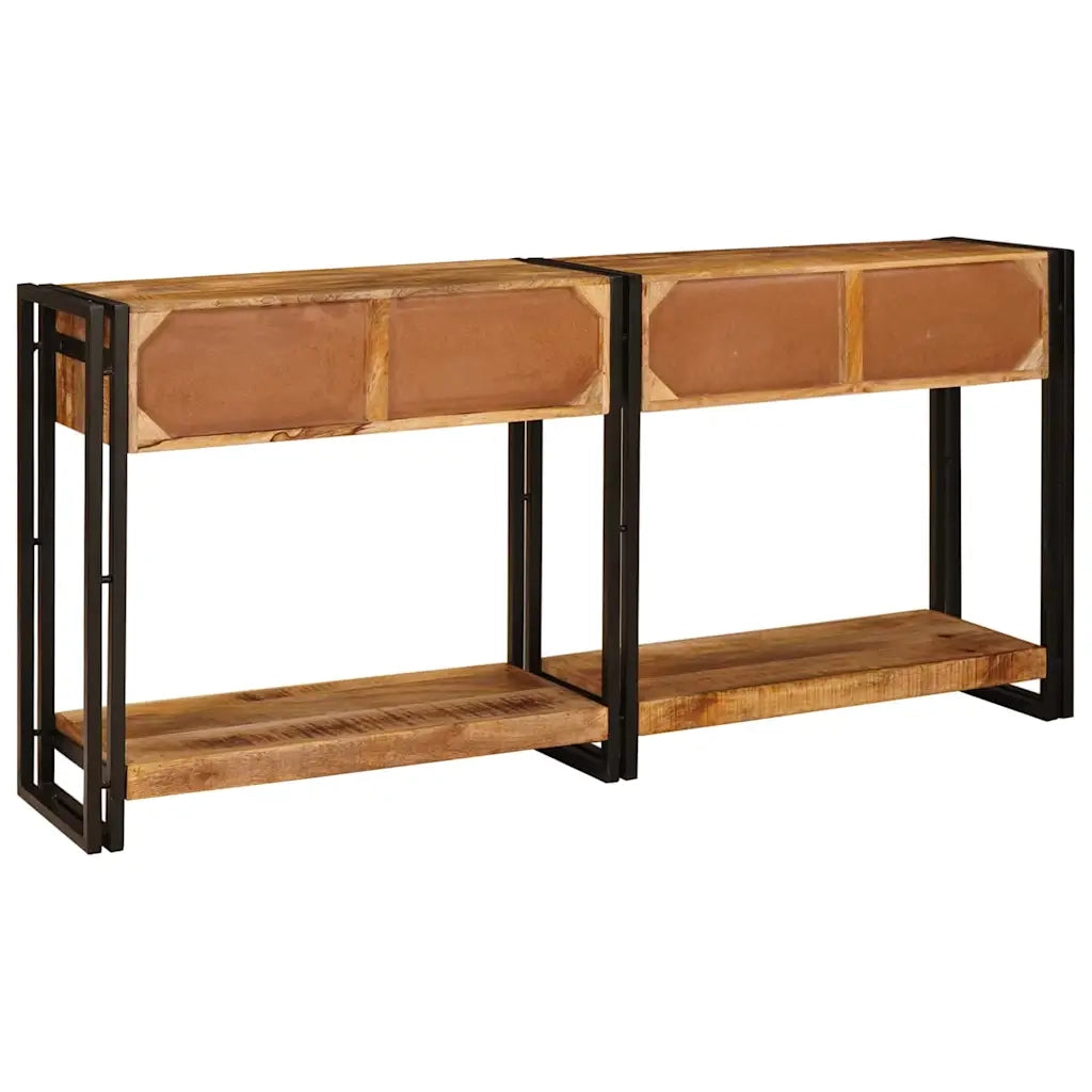 vidaXL Tavoli consolle 2 pcs Marrone Legno Di Mango Massello