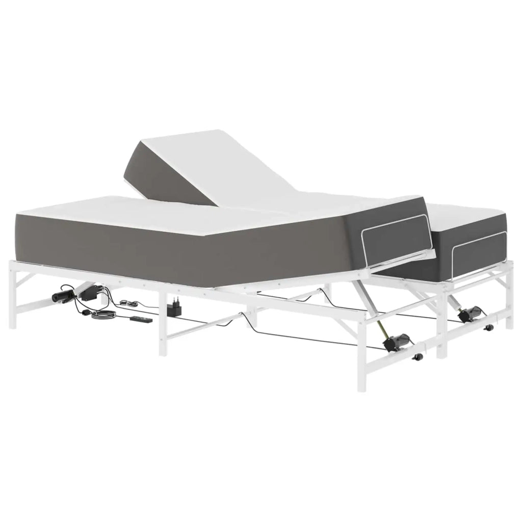 Telaio Letto Elettrico Regolabile Bianco 140 x 190 cm Acciaio 3438631