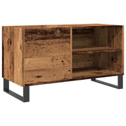 Mobile porta dischi vintage in legno 84,5 x 38 x 48 cm ampio spazio contenitivo stile industriale legno invecchiato 02_0051124
