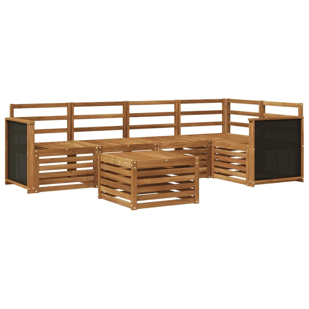 Set divano sezionale 5 pcs Naturale Legno di Acacia Massello 3384370