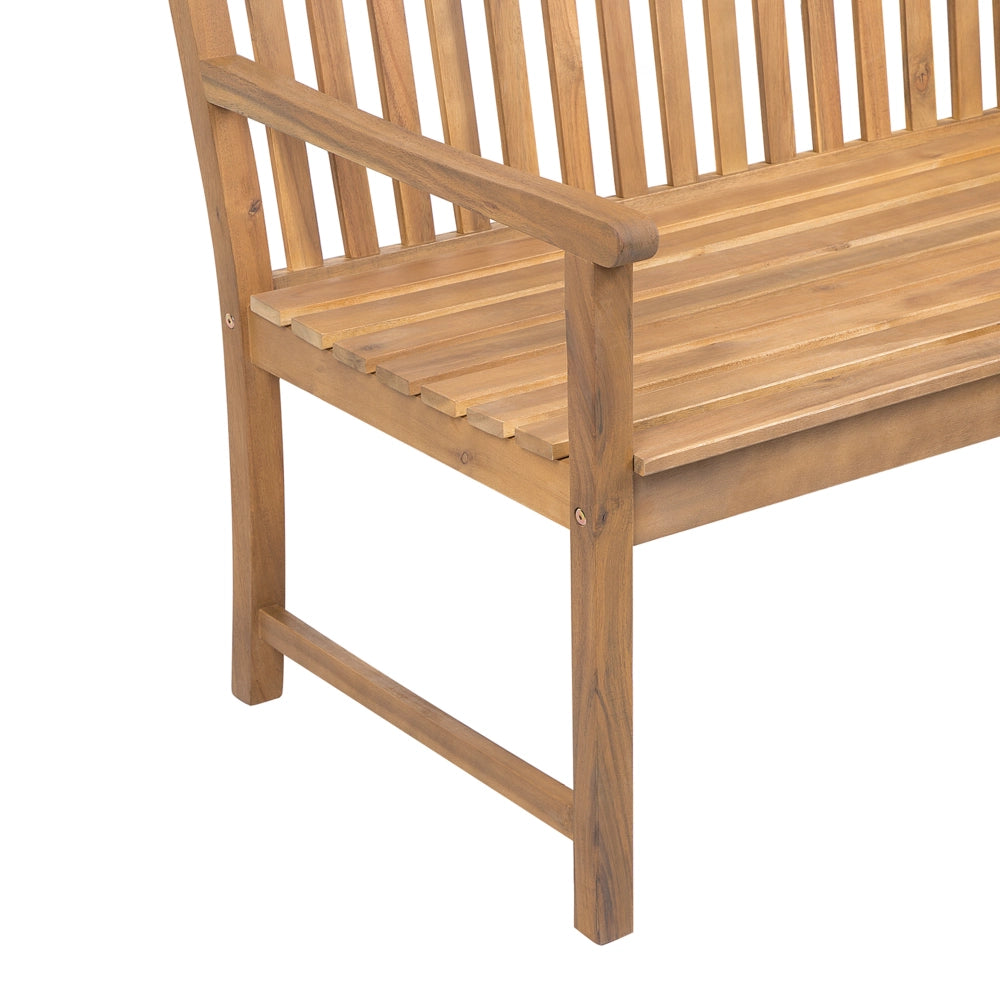 Panca da giardino leggera in legno di acacia 180 cm a doghe design esterno patio in stile rustico