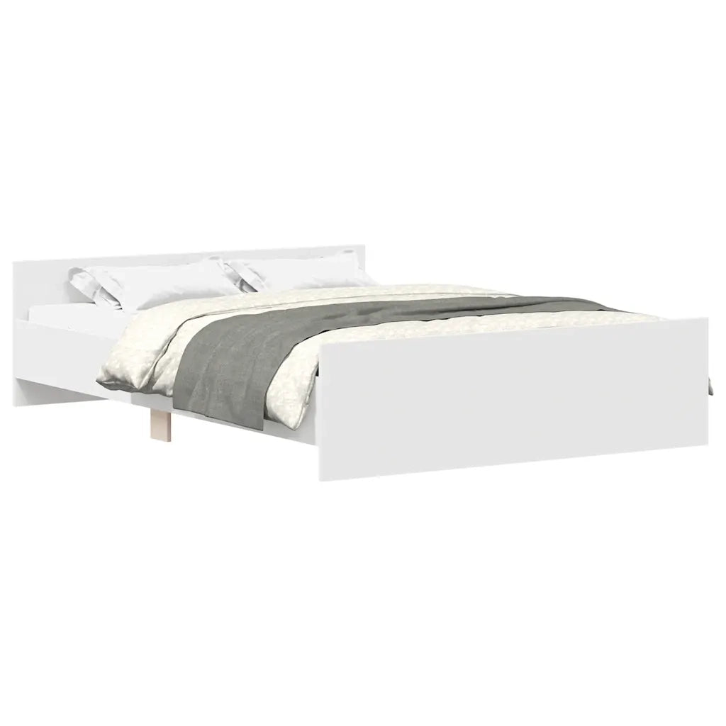 Giroletto con Testiera e Pediera-Struttura Letto Bianco 150x200 cm