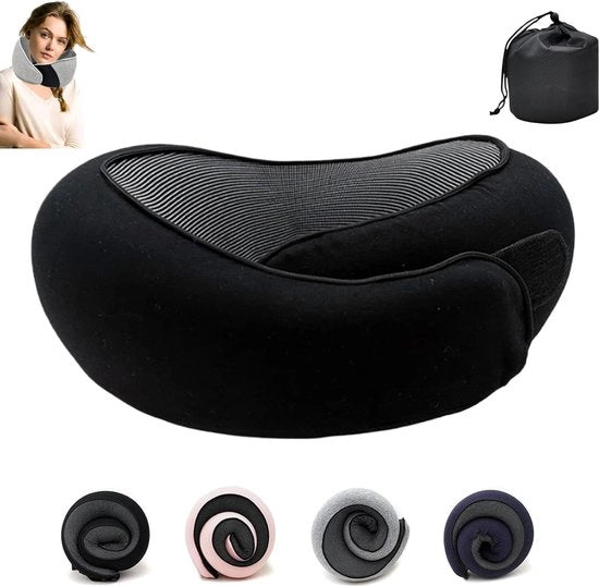 Cuscino, cuscino di schiuma leggera per viaggio, cuscino per passeggio, cuscino per viaggio, cuscino di schiuma leggera per viaggio, cuscino per viaggio (nero)