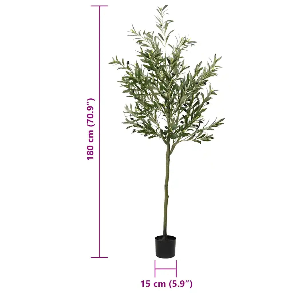 vidaXL Albero Ulivo Artificiale 700 Foglie 180 cm Verde