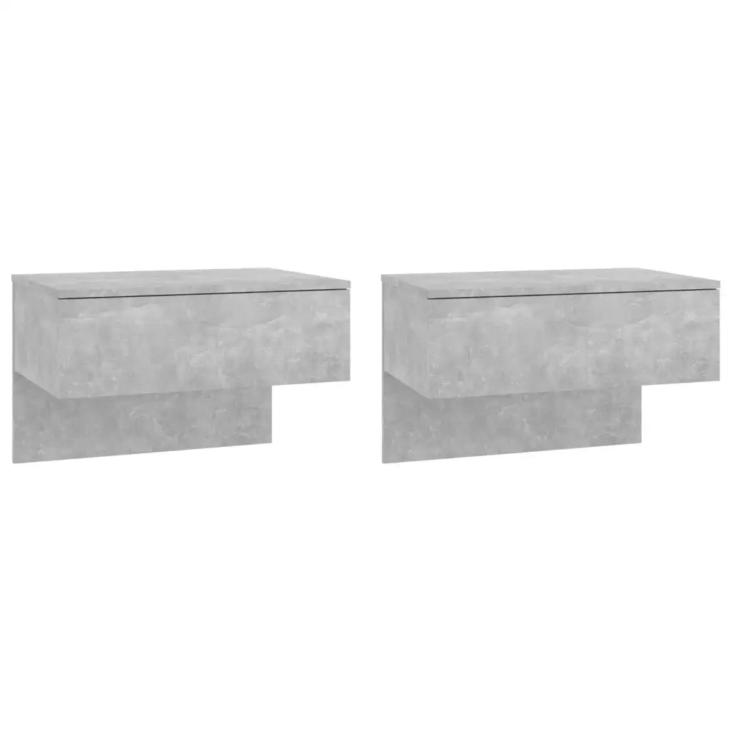 Comodini a Muro 2 pz Grigio Cemento cod mxl 30658