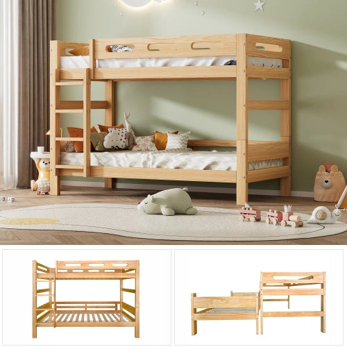 Letto a castello 90x200 cm - Xylo - Naturale divisibile in 2