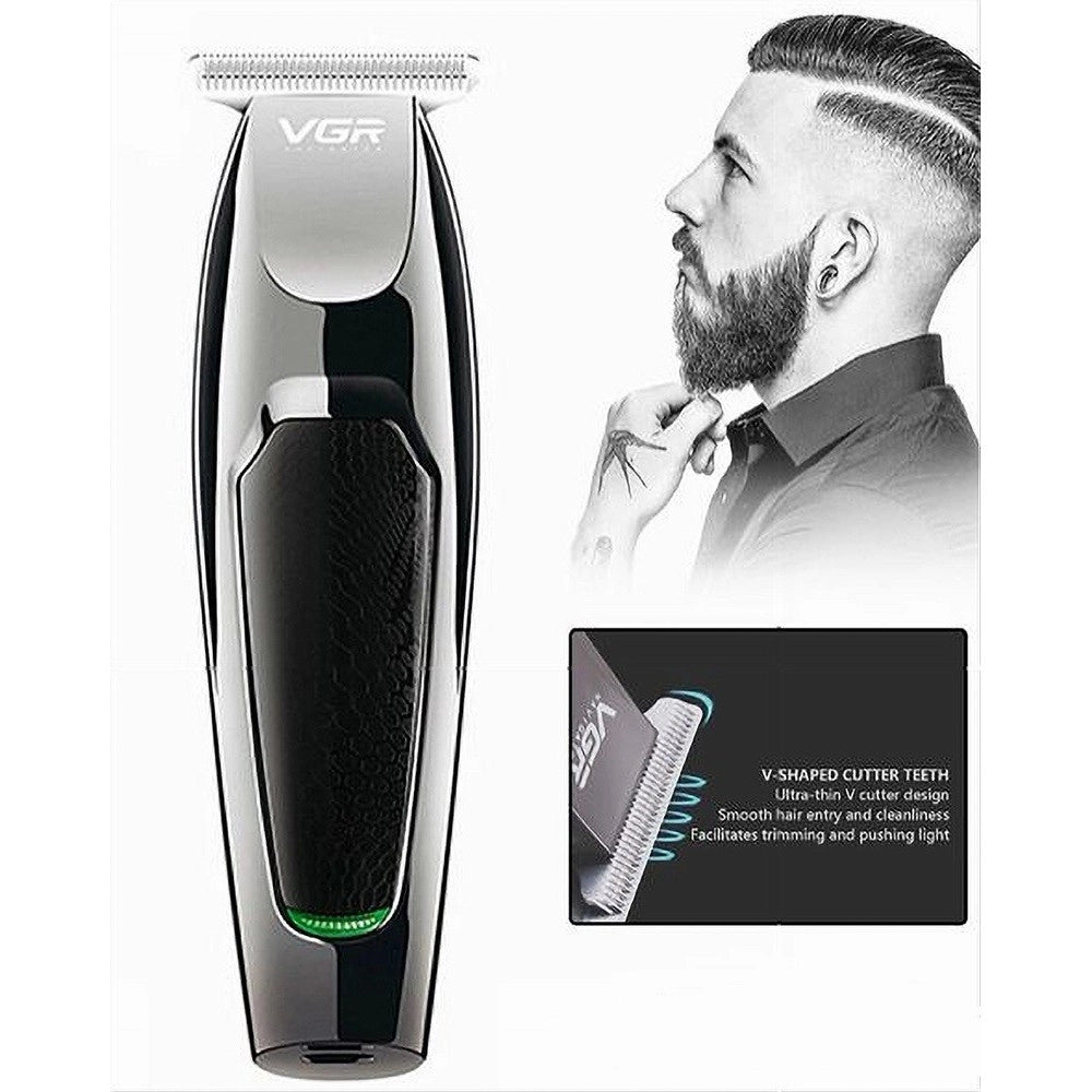 Rasoio Taglia Capelli Elettrico Regola Barba Ricaricabile Usb 5 Pettini V-030