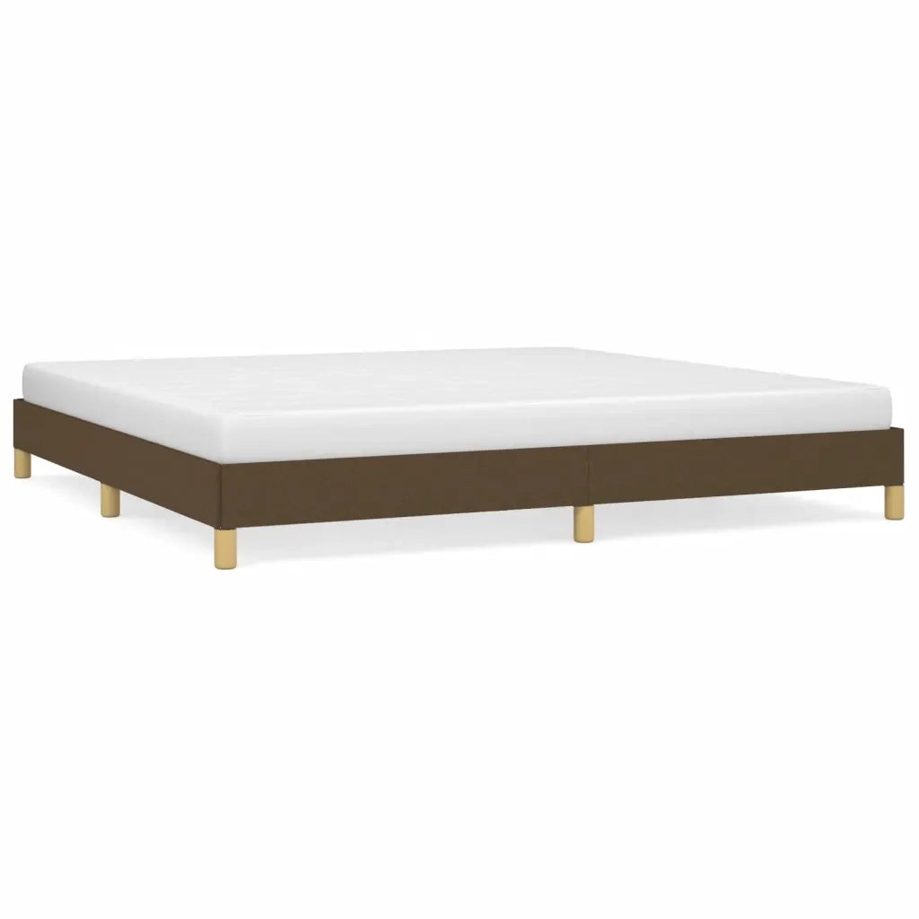 Giroletto senza Materasso Marrone Scuro 200x200 cm in Tessuto 346845
