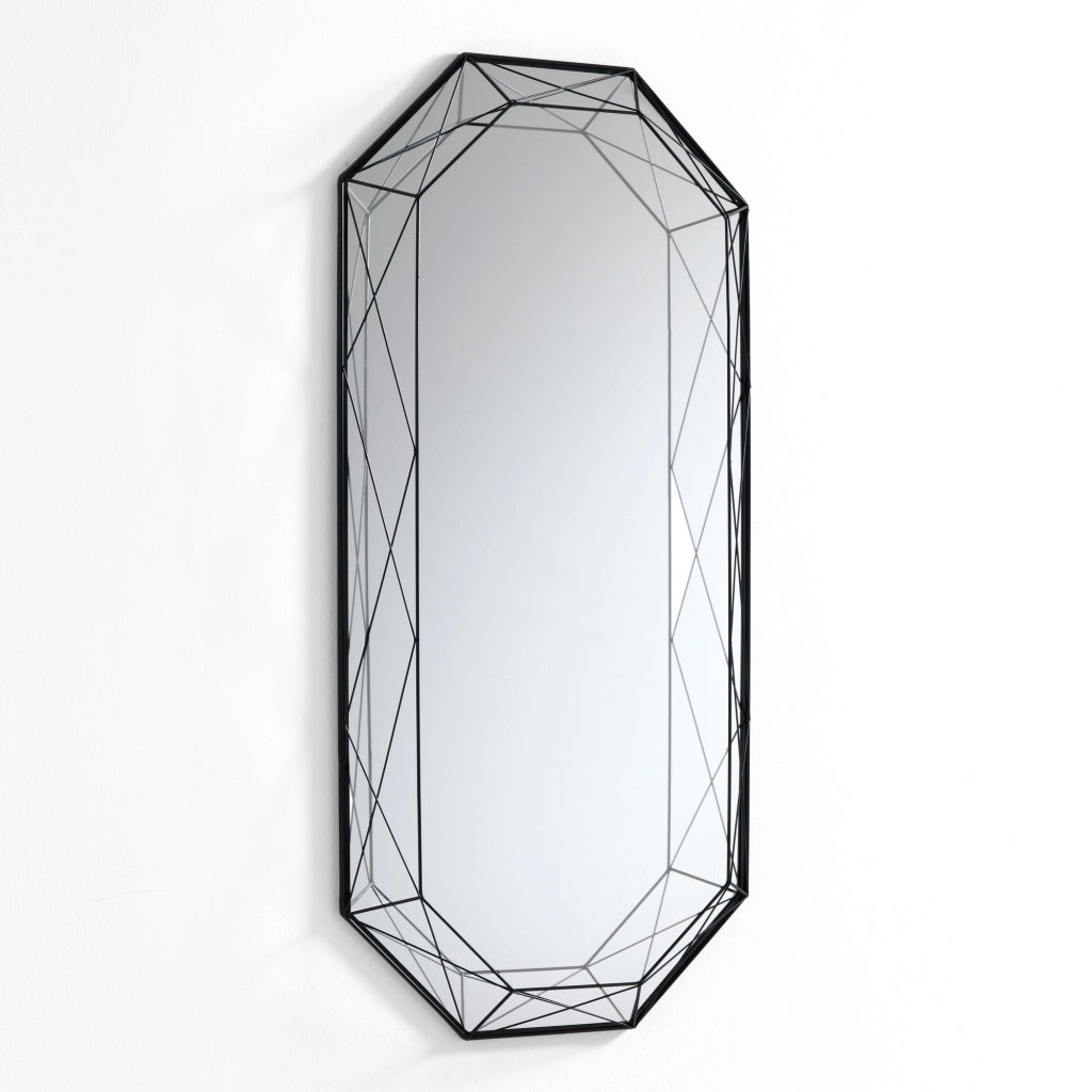 Specchiera da parete SHINE 120 cm in metallo oro lucido