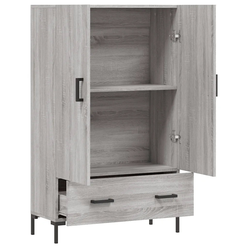 Credenza Grigio Sonoma 69,5x31x115 cm in Legno Multistrato 828242