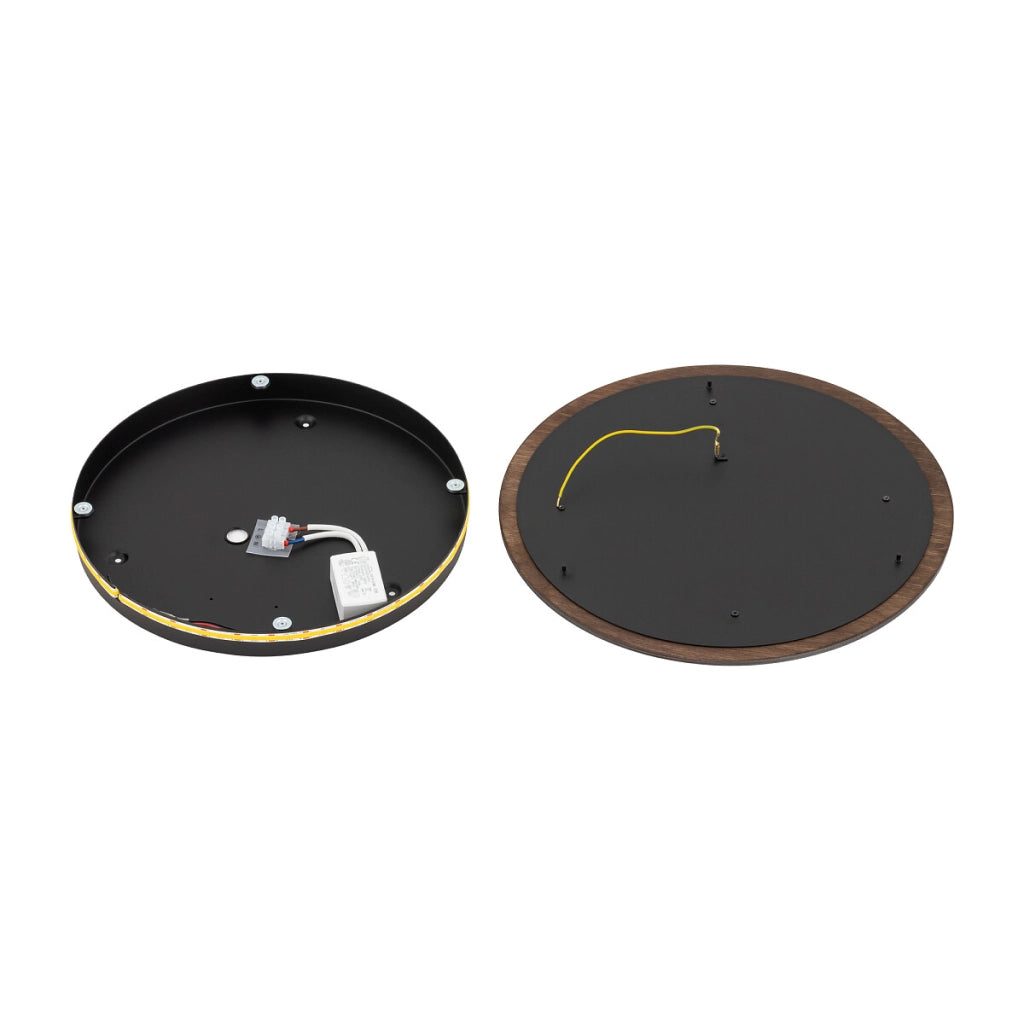 Applique rotonda Ø35 legno scuro LED 13W 3000K Nowodvorski