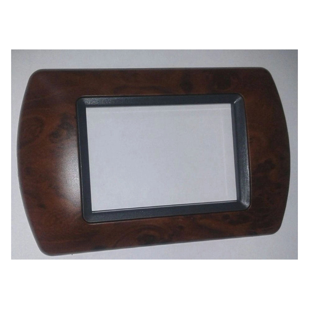Trade Shop - Placchette Placche In Abs Compatibili Per Master Modo Colorra Placca Copriprese - Radica Di Noce -7 Fori     -