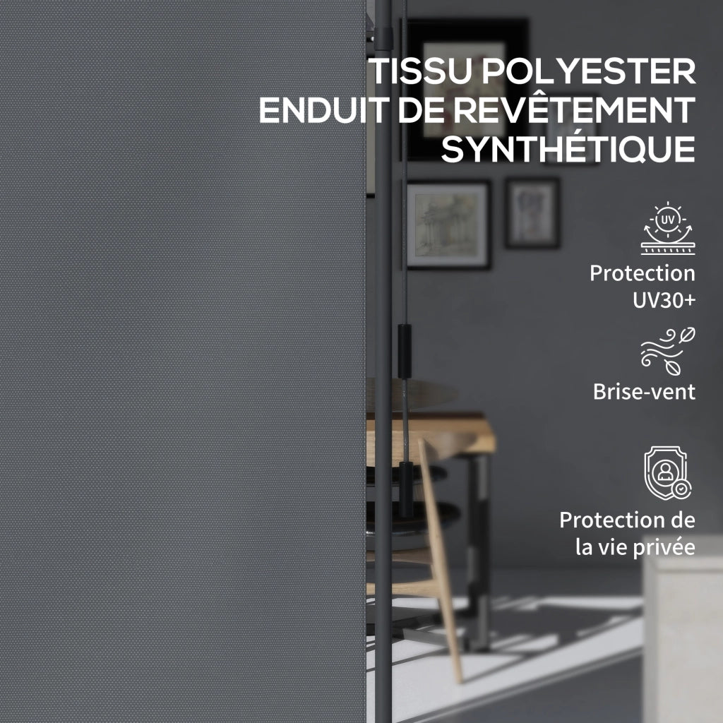 Mobile TV regolabile in altezza ¨C zephmum ¨C grigio scuro, metallo, poliestere, 120x30x40 cm