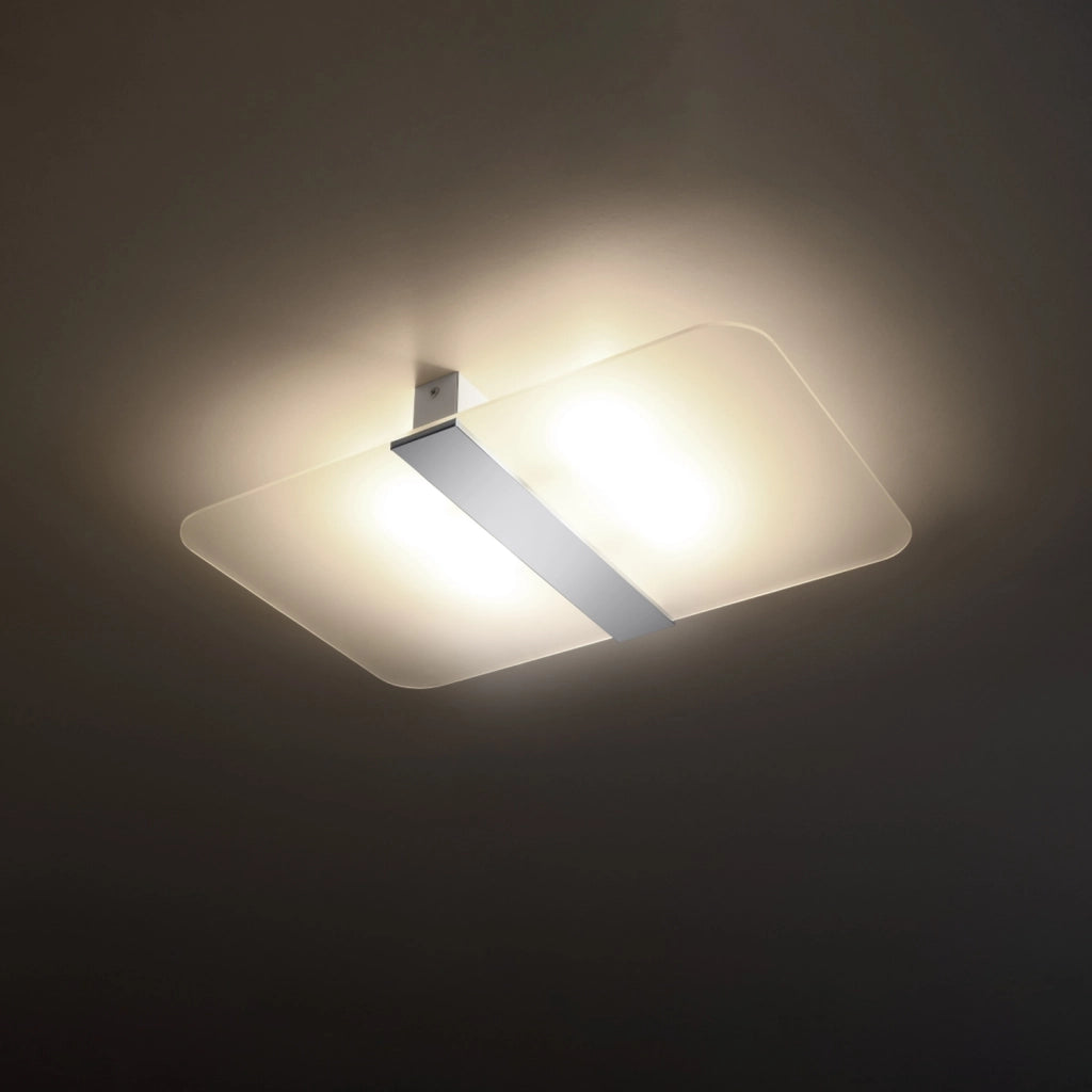 Plafoniera PETALA Pure Lume rettangolare bianca 2xG9