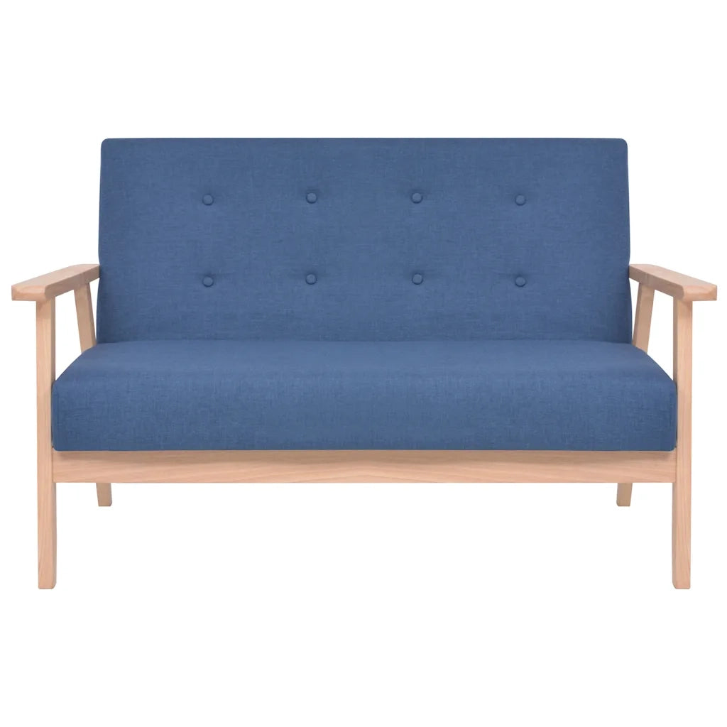 Set di Divani 2 pz in Tessuto Blu cod mxl 13115