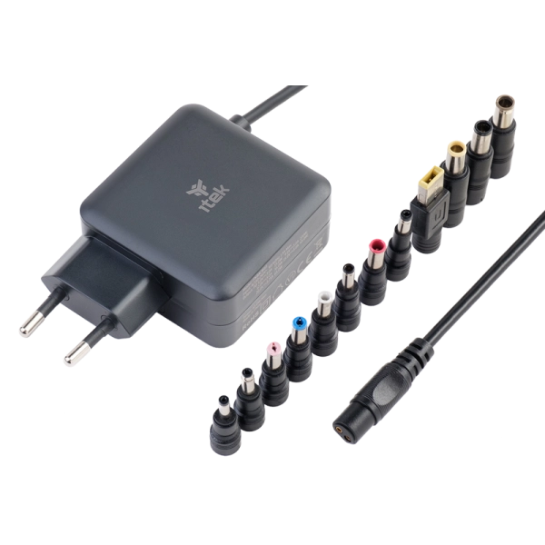 Alimentatore Universale per Notebook - 65W- Tecnologia GaN- Super Slim- 8 connettori