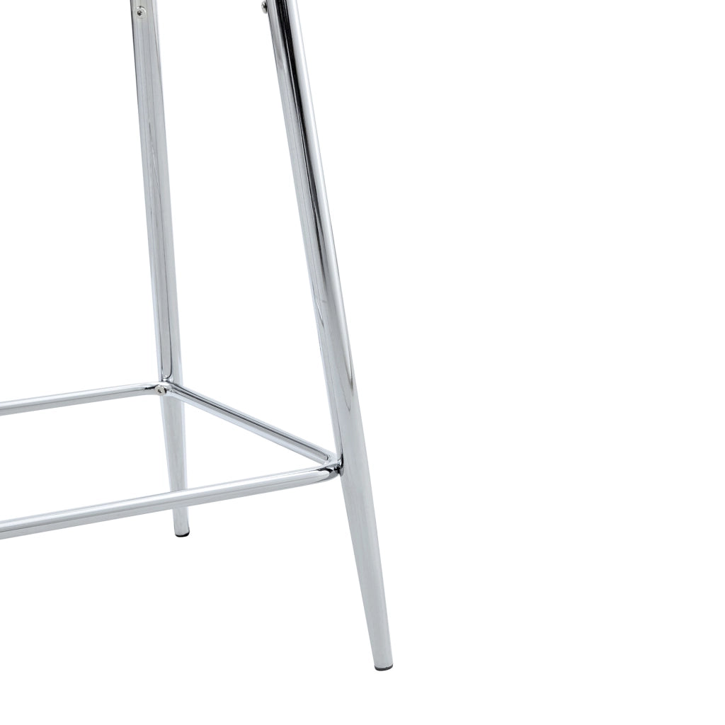 Sgabello da bar trasparente con struttura in metallo, design moderno, per cucina e zona pranzo