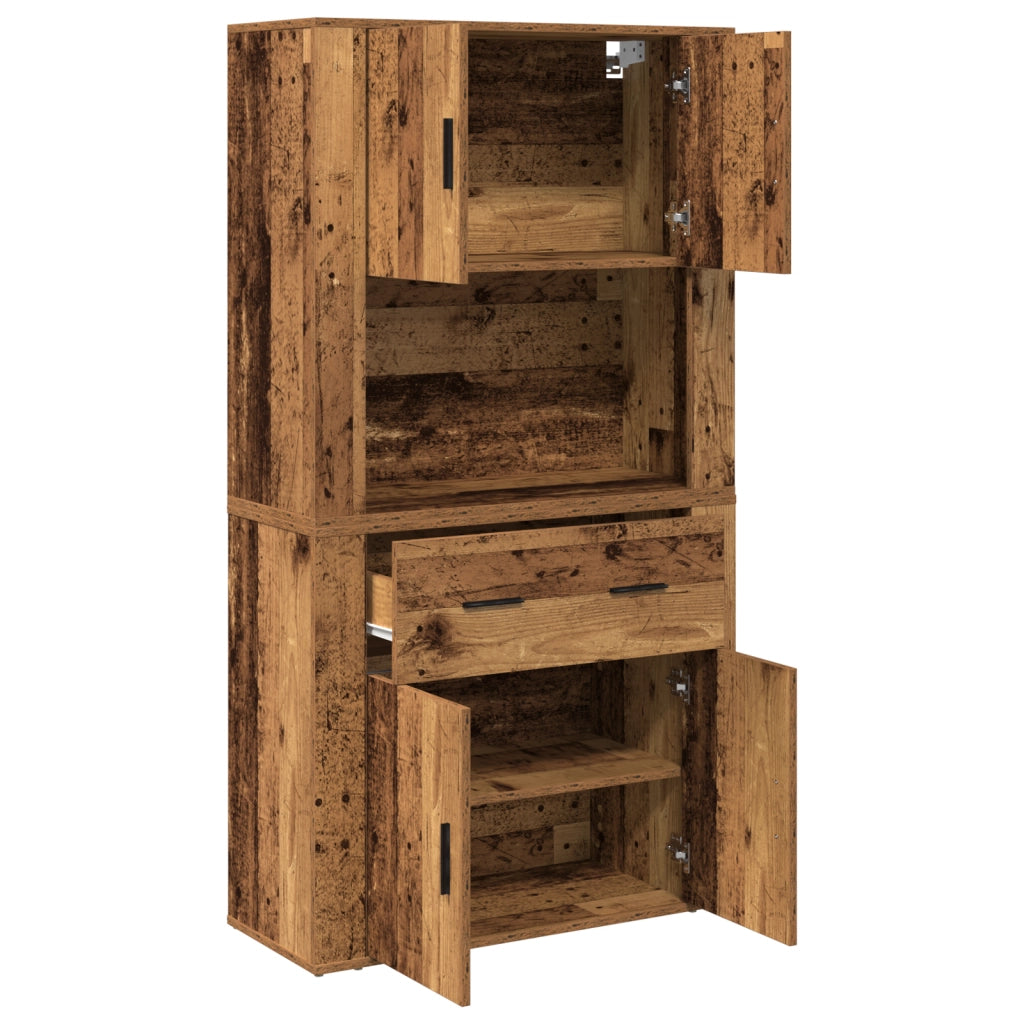 Highboard in Legno di Recupero 80x33x150 cm