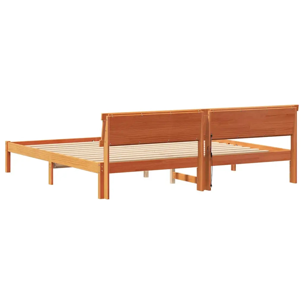 Struttura del letto Marrone cerato 180 x 200 cm Pino massello