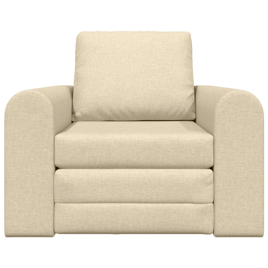 Divano Letto 2-in-1 Panna 98x71x83 cm Tappezzeria