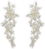Accessori per bordure - Applicazione per stoffa - Organza - 1 coppia 13,4x31,5 cm - Accessori per stoffa