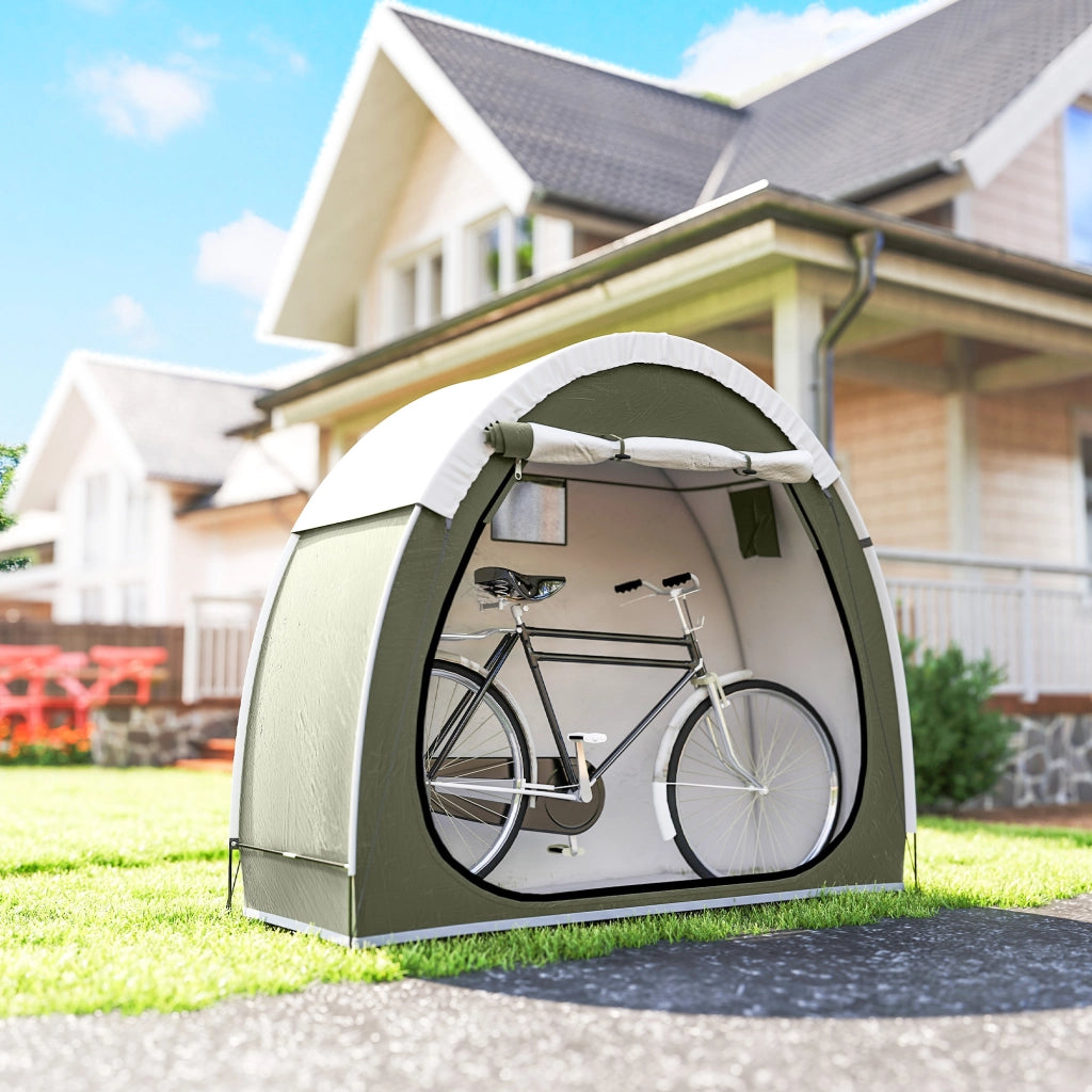 Garage per Biciclette ¨C zephmum ¨C Verde 200x80x170 cm